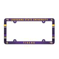 LSU Tigers Plastic License Plate Frame