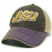 LSU Tigers Legacy Trucker Hat - Black/Purple