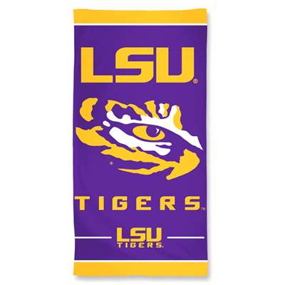 LSU Tigers Cotton Fiber Beach Towel