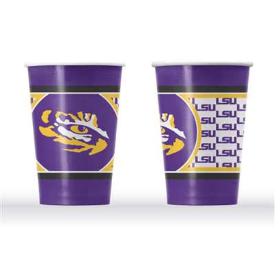 LSU Tigers Disposable Paper Cups - 20 Pack