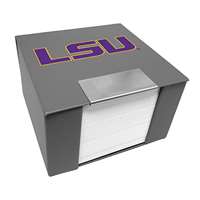 LSU Tigers Leather Memo Cube Holder
