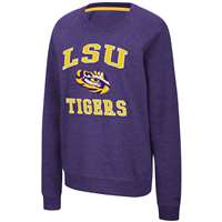 LSU Tigers Women's Colosseum Genius Crewneck Sweatshirt