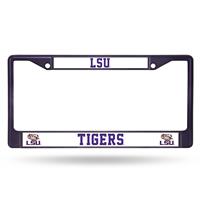 LSU Tigers Team Color Chrome License Plate Frame
