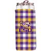 LSU Tigers Plaid Slim Coozie