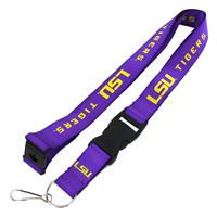 LSU Tigers Logo Lanyard - Purple