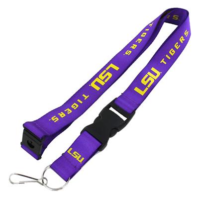 LSU Tigers Logo Lanyard - Purple