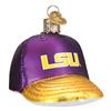 LSU Tigers Glass Christmas Ornament - Baseball Cap