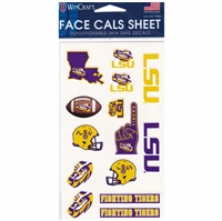 LSU Tigers Face Cals Sheet