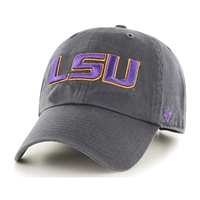 LSU Tigers 47 Brand Clean Up Adjustable Hat - Char