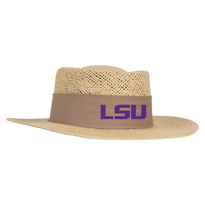LSU Tigers Ahead Gambler Straw Hat