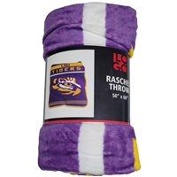 LSU Tigers Gameday Raschel Throw Blanket