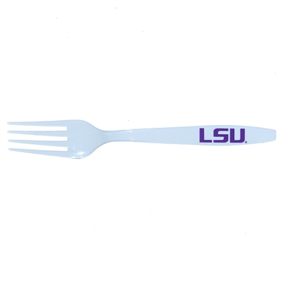 LSU Tigers Disposable Plastic Forks - 24 Pack