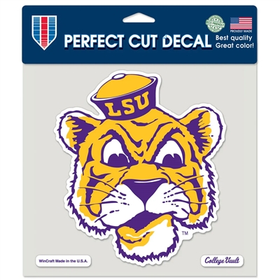 LSU Tigers Full Color Die Cut Decal - 8" X 8" - Vi