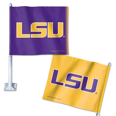 LSU Tigers Car Flag - Purple/Yellow
