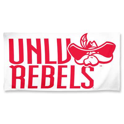 UNLV Rebels Domestic Beach Towel - White