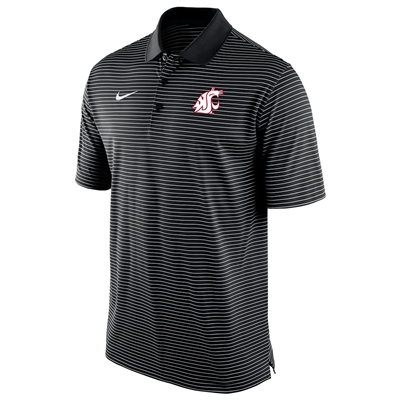 Nike Washington State Cougars Stadium Stripe Polo - Dark Grey