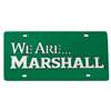 Marshall Inlaid Acrylic License Plate - We Are - Green