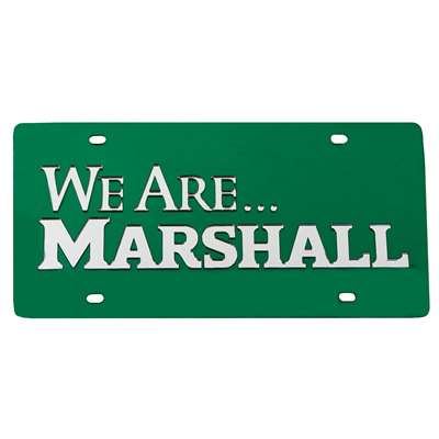 Marshall Inlaid Acrylic License Plate - We Are - Green