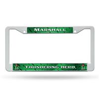 Marshall Thundering Herd White Plastic License Plate Frame