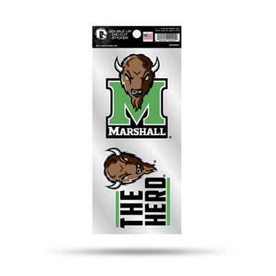Marshall Thundering Herd Double Up Die Cut Decal Set