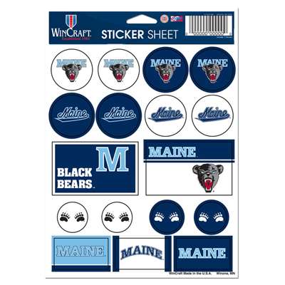Maine Bears Vinyl Sticker Sheet - 17 Stickers