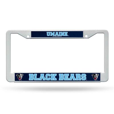 Maine Bears White Plastic License Plate Frame