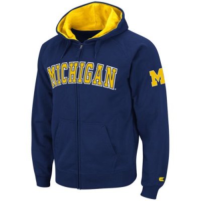 Michigan Wolverines Full Zip Automatic Hooded Sweatshirt