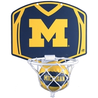 Michigan Wolverines Mini Basketball And Hoop Set