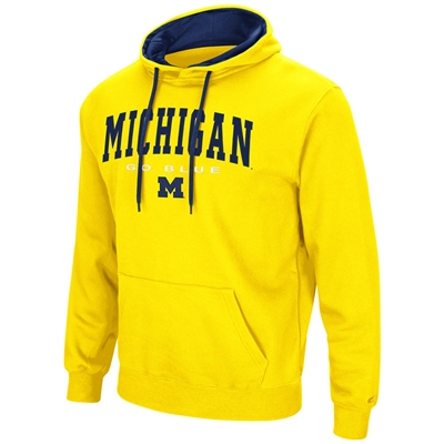 Michigan Wolverines Colosseum Zone III Hoodie - Yellow - Arch