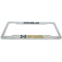 Michigan Wolverines Chrome Plastic License Plate Frame