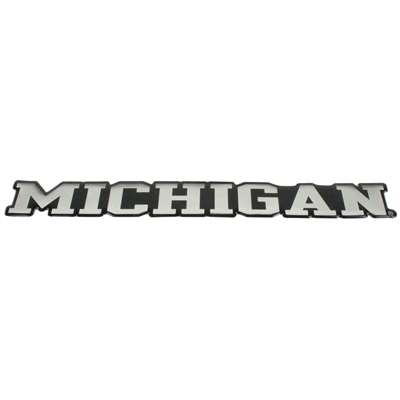 Michigan Wolverines Acrylic Decal - Chrome Letters