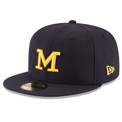 Michigan Wolverines New Era 5950 Fitted Baseball - Navy
