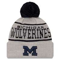 Michigan Wolverines New Era A3 Knit Beanie - Grey