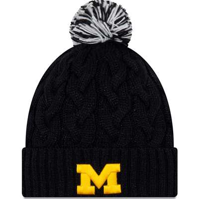 Michigan Wolverines New Era Women's Cozy Cable Knit Beanie