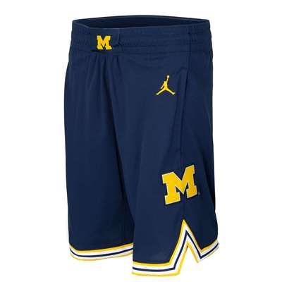 Nike Michigan Wolverines Youth Replica Basketball Shorts - Navy
