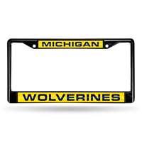 Michigan Wolverines Inlaid Acrylic Black License Plate Frame