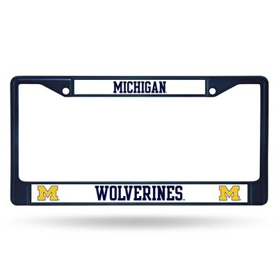 Michigan Wolverines Team Color Chrome License Plate Frame