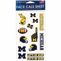 Michigan Wolverines Face Cals Sheet