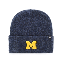 Michigan Wolverines 47 Brand Brain Freeze Cuff Knit Beanie - Navy