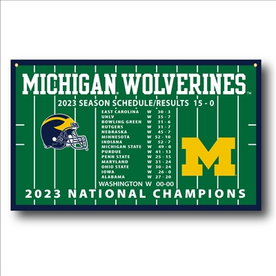 Michigan Wolverines 2023 National Champs Wool Felt