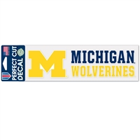 Michigan Wolverines Perfect-Cut Decal - 3" x 10"
