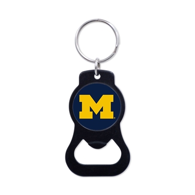 Michigan Wolverines Bottle Opener Keychain - Black