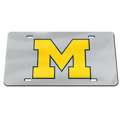 Michigan Wolverines Mirrored Acrylic License Plate