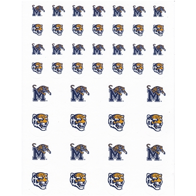 Memphis Tigers Small Sticker Sheet - 2 Sheets
