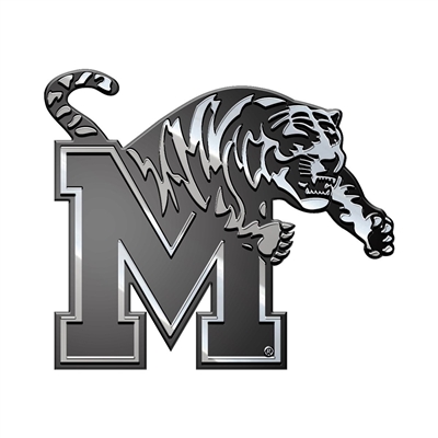 Memphis Tigers Chrome Plastic Auto Emblem