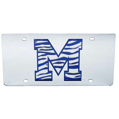 Memphis Tigers License Plate - Mirrored - Tiger Stripes