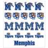 Memphis Tigers Multi-Purpose Vinyl Sticker Sheet