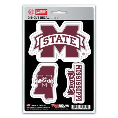 Mississippi State Bulldogs Decals - 3 Pack
