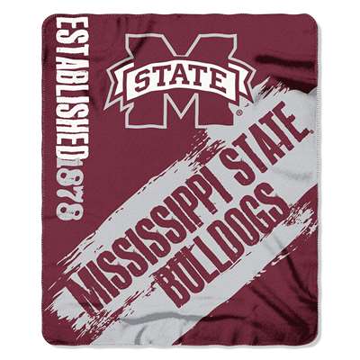 Mississippi State Bulldogs Painted Fleece Throw Blanket
