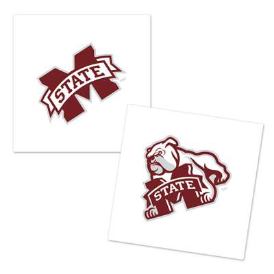 Mississippi State Bulldogs Temporary Tattoo - 4 Pack